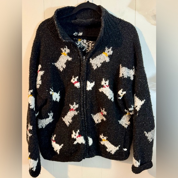 Scotties Zip Up Wool Cardi, Size L - Picture 3 of 10